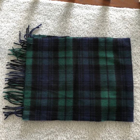 J. Crew Other - JCrew Blue and Green Tartan 100% Cashmere Scarf